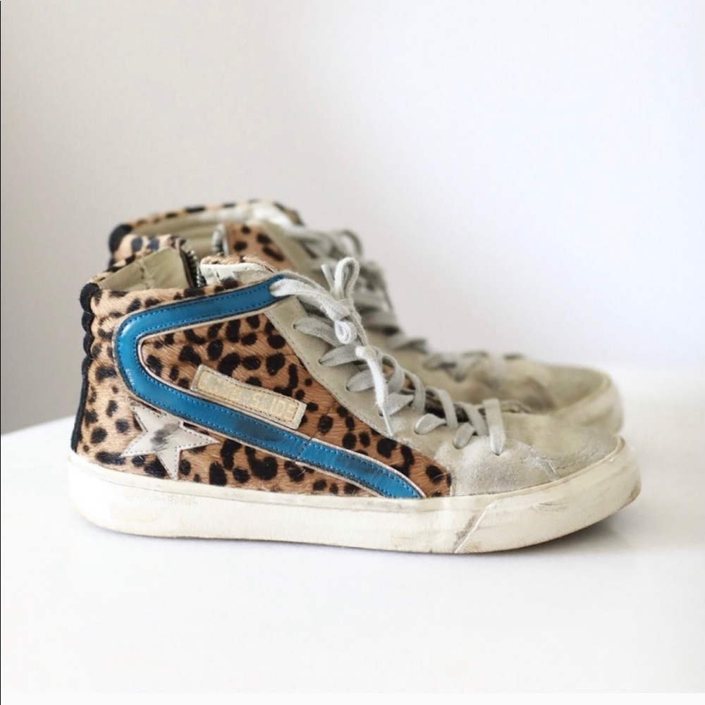 Golden Goose Leopard High Tops